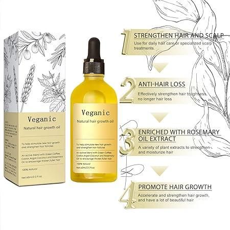 Veganic Natural Hair Growth Oil (BUY 1 GET 1 FREE)